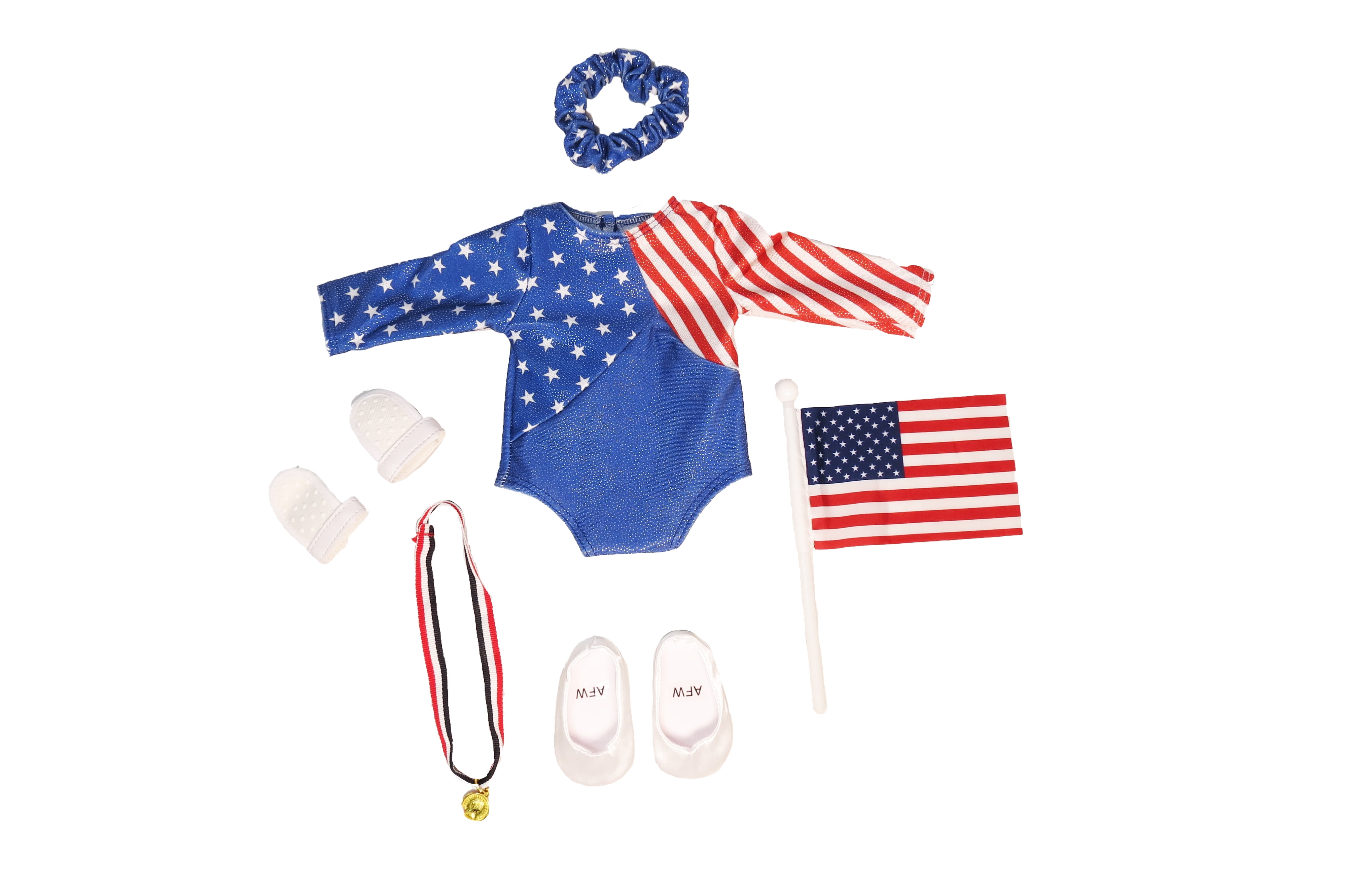 14.5inch Doll Rosie USA Gymnast Complete Gymnastic Set | American Fashion World