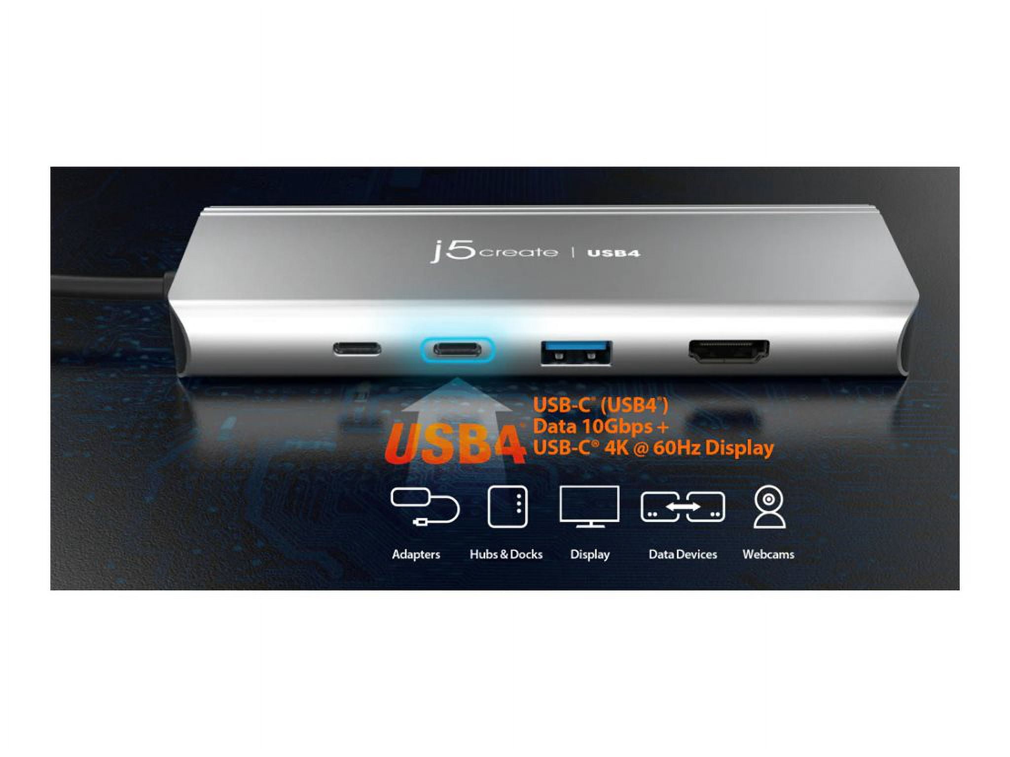 j5create JCD401 - Docking station - USB4 / Thunderbolt 4 - HDMI, DP, USB-C