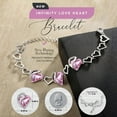 thumbnail image 2 of Leafael Infinity Love Heart Link Bracelets, October Birthstone Crystal Bracelet for Women, Silver Tone Jewelry Gifts for Her, Rose Quartz Pink, 7-inch Chain and 2-inch Extender, 2 of 6