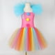 thumbnail image 4 of Disfraz de payaso de circo arcoíris para niñas, disfraz de Halloween, Navidad, carnaval, fiesta, disfraz divertido de Joker para niñas, vestido de tutú para cosplay, 4 of 5