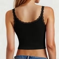 thumbnail image 4 of Blmnix Women's Tank Tops Cropped Tank Tops Lace Tank Top Camisole Black Square Neck Sleeveless Vest Top for Women, 4 of 5