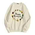 thumbnail image 3 of Men And Women Kwanzaa Fall Fashion Hoodless Pullover Sweatshirt Holiday Logo Print Top Casual Fall Pullover Long Sleeve Crewneck Loose Tops, 3 of 4