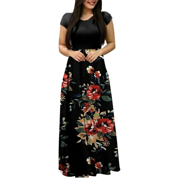 Plus Size For Women, Short Sleeve Maxi Dress For Women, Modest Dresses For Women Church, Plus Size Clothing, Maxi Dress For Women Beach Vacation, Vestidos Largos Casuales Para Mujer Pink -