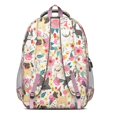 thumbnail image 3 of Pug Dogs with Flowers Backpack for School,Cute School Bag,Schoolbag with Adjustable Shoulder Straps & Padded Back,16.9 Inch, 3 of 5