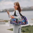 thumbnail image 4 of Horeoi Colorful Tie Dye Stained Glass 2 for Travel Duffle Bag with Adjustable Strap - Large Capacity Hand Carry for Gym Sports Outdoor, 4 of 8