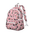thumbnail image 2 of Boston Terrier Dogs and Flowers Backpack for School,Cute School Bag,Schoolbag with Adjustable Shoulder Straps & Padded Back,13.4"x11"x4.7", 2 of 6