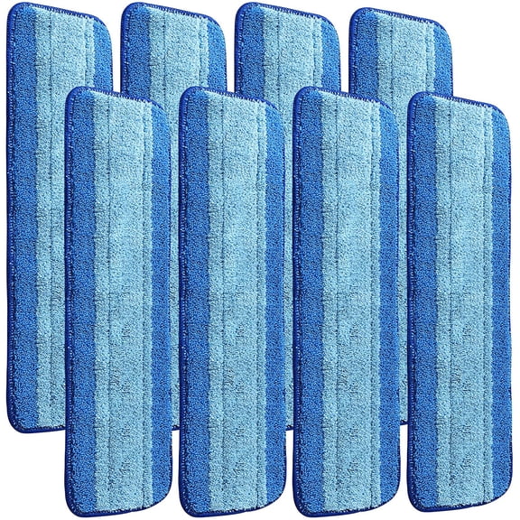 8 Pack Microfiber Cleaning Pads Compatible with Bona Mops, Safe for Hardwood and Hard-Surface Floors, Washable, Reusable