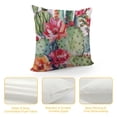 thumbnail image 4 of GOSMITH  Couch Pillow Cover Cactus, Tropical Cactus Floral Rose Decorative Throw Pillowcase Cushion Cover Throw Pillows Covers for Sofa Bedroom Car Living Room, Green Pink, 4 of 5
