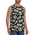 thumbnail image 2 of Daiia Dollar Printed Men's Tank Tops,Casual Soft Sleeveless Gym Muscle Shirts Bodybuilding Tee-X-Large, 2 of 8