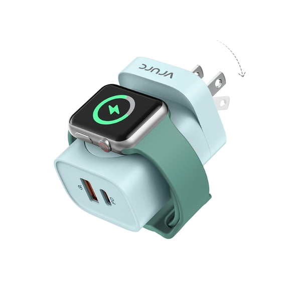 Cargador inalámbrico magnético VRURC PD 3 en 1 de 20 W para Apple Watch