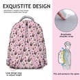 thumbnail image 5 of French Bulldog Cute Bone Paw Print Backpack for School,Cute School Bag,Schoolbag with Adjustable Shoulder Straps & Padded Back,15.3"x11"x7.1"., 5 of 6
