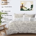 thumbnail image 3 of 3 Piece Gray Paisley Floral Duvet Cover Set Queen Size,Microfiber Comforter/Quilt Cover with Corner Ties and 2 Pillowcases,Farmhouse Spring Summer Flowers All Season Soft Bedding with Zipper Closure, 3 of 8