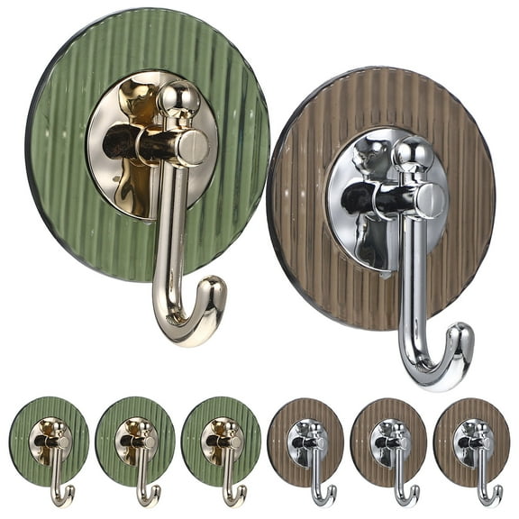 MERRYHAPY Multi-Use Adhesive Wall Hangers, Strong ABS Hold, Assorted Colors, 8 Pieces for Home and Office Organization