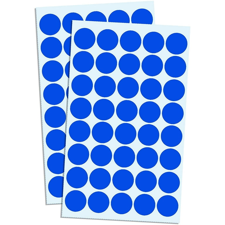 1050 Pack 3/4 Round Colored Dot Stickers Labels Circle Dots Labels Polka  Dot Stickers for Office Classroom - Blue