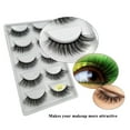 thumbnail image 1 of 5 pares de pestañas postizas 3D negras naturales largas con cinta invisible reutilizable Sincero Hogar, 1 of 4