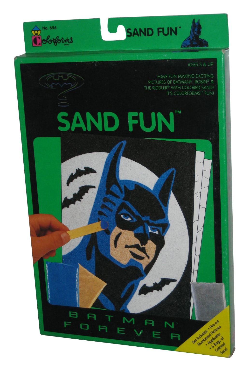 DC Comics Batman Forever Sand Fun 1995 Colorforms Toy Kit