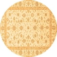 thumbnail image 1 of Ahgly Company Indoor Round Oriental Brown Traditional Area Rugs, 6' Round, 1 of 4