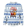 thumbnail image 4 of toraway Chandail à Capuche pour Hommes Automne et Hiver Tendance Décontractée Imprimé de Noël Chandail Col Rond L, 4 of 4
