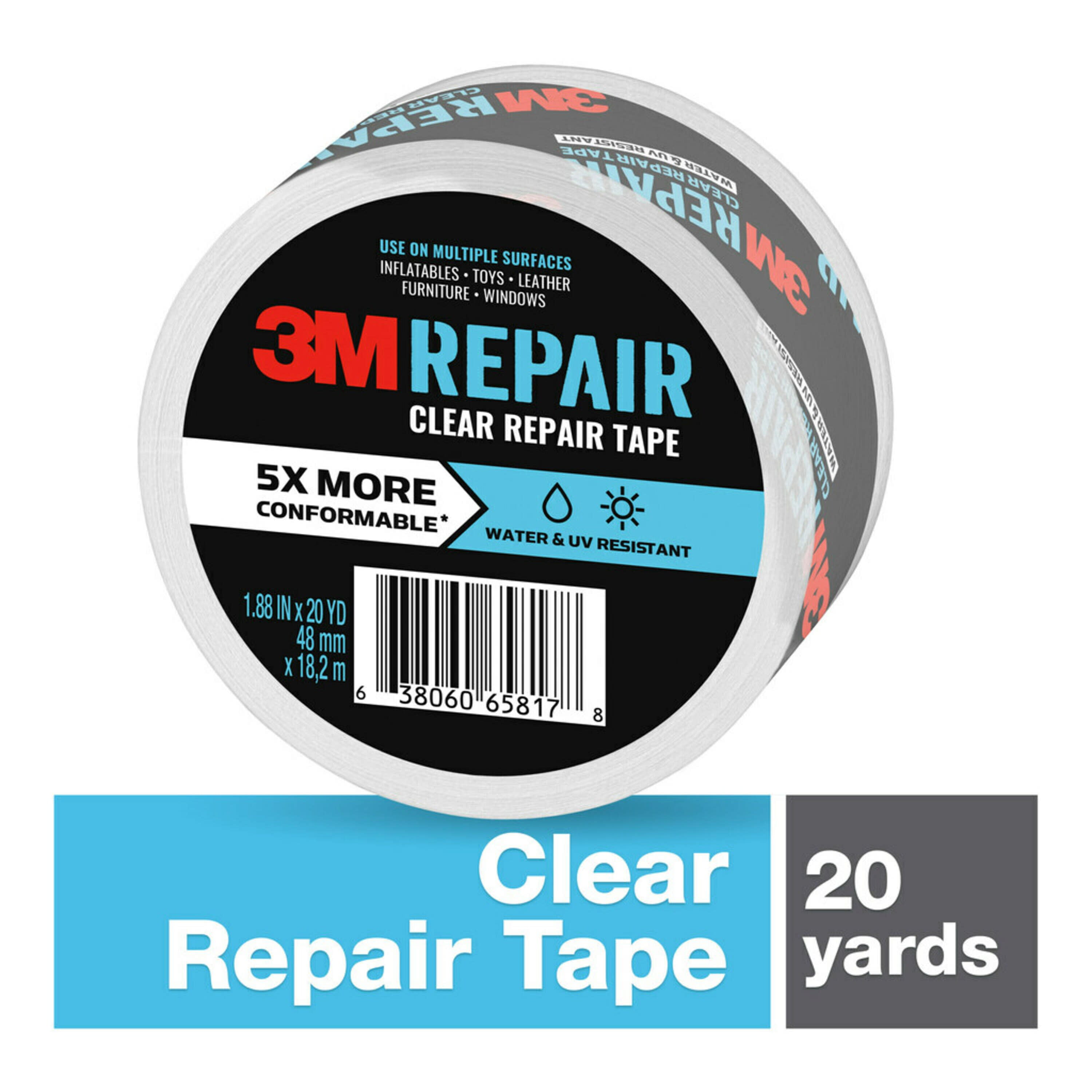 9 Pk 3M 1.88 In x 35 Yd X 17 mil Black Extreme Hold Duct Tape 2835-B 