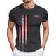thumbnail image 4 of Tops para hombre, blusas y camisas de cuello redondo y manga corta para hombre Tops estampados de manga corta para el Día de la Independencia para hombre Tops/camisas de cuello redondo y manga corta p, 4 of 5
