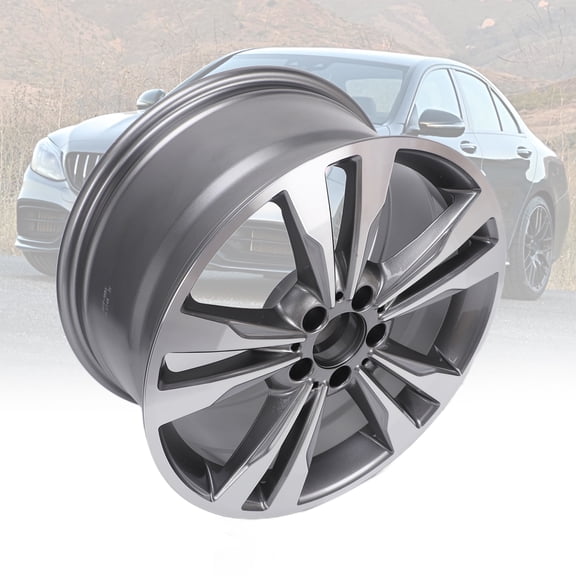 18" Wheel Rim 18x8.5-inch 5-Lug Machined Grey, for 2013-16 Mercedes-Benz E350 E200 E250 E300 E400
