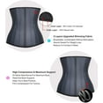 thumbnail image 7 of YIANNA Waist Trainer for Women Underbust Latex Sport Girdle Corsets Cincher Hourglass Body Shaper Black x-large, 7 of 7