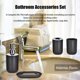 thumbnail image 2 of 4-Piece Bathroom Accessories Set: Toothbrush Holder, Toilet Brush, Cup and Plate, Gray, 2 of 4