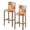 Orange, variant on Sage Green Abstract Bar Stool Covers Set of 4, Grey Geometric Oil Painting Vintage Stretch Washable Bar Chair Covers with Backs, Removable Pub Counter Height Chair Cover for Kitchen Dining Room Cafe