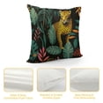 thumbnail image 4 of JRXY Leopard Pillow Covers, Cheetah Decorative, Jungle Tropical Leaves Print Throw Pillow Covers,Square Cushion Pillowcases for Sofa Couch Bed, Farmhouse Home Decor 12x12in, 4 of 5