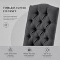thumbnail image 5 of Snugway Dining Chairs Modern Upholstered Set of 6 Fabric Dining Chairs with Wood Legs, Darkgrey, 5 of 9