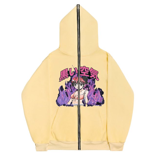 Sudaderas Y2K de chica oscura europea y americana para hombres y mujeres, sudaderas con capucha góticas para parejas, sudadera de Cremallera larga Harajuku