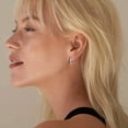 thumbnail image 2 of PROSTEEL Small Hoop Earrings for Daughter 925 Sterling Silver Black Cubic Zirconia Womens Earring for Birthday Christmas Mother's Day Gift for Mom, 2 of 8