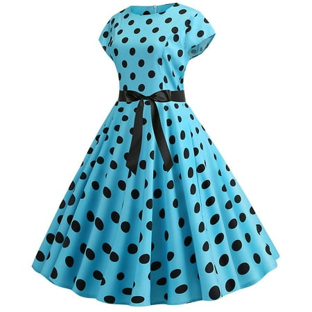 Lepai Starlight-women Polka Dot Retro 1950s 60s Rockabilly Evening Prom ...