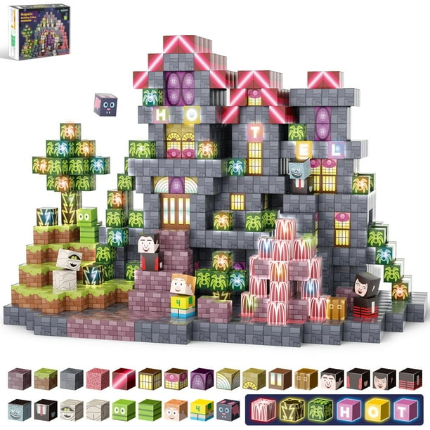 Bloques de construcción magnéticos BINZKBB Enchanted Hotel 198 piezas