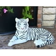 thumbnail image 2 of Large Siberian Ghost White Tiger Resting 15.5" Long Statue Home Garden Decor, 2 of 4