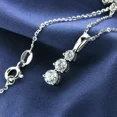 thumbnail image 2 of 3TCW Round-Cut Lab Created Diamond 3 Stone Pendant Necklace 14k White Gold Plated, 2 of 2