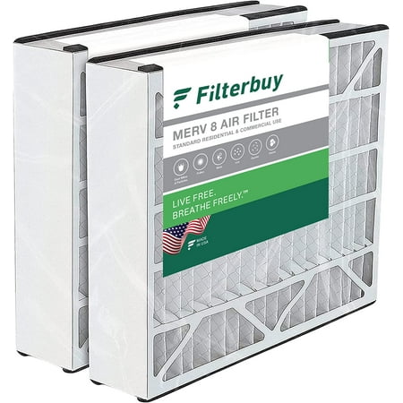 

Filterbuy 20x20x5 MERV 8 Pleated HVAC AC Furnace Air Filters for Trion Air Bear (2-Pack)