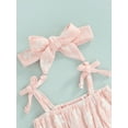 thumbnail image 5 of Franhais Toddler Baby Girl Sleeveless Jumpsuit, Tie-Up Floral Print Tulle Skirt Hem Patchwork Romper + Bow Headband, 5 of 8