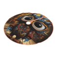 thumbnail image 2 of Bingfone Christmas Tree Skirt Mat Christmas Decoration Interior 48" -Quirky Owl With Glasses, 2 of 6