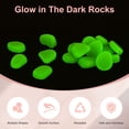 thumbnail image 2 of Uxcell 50-Pack Glow in the Dark Rocks, 1.77" Resin Outdoor Garden Decorations Luminous Pebbles Stones [Green], 2 of 6