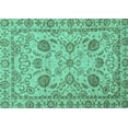 thumbnail image 1 of Ahgly Company Machine Washable Indoor Rectangle Oriental Turquoise Blue Modern Area Rugs, 3' x 5', 1 of 4