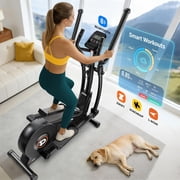 Pooboo Silent Magnetic Elliptical Bike Stationary Exercise Machine for Home Gym Cardio Workout 250lb