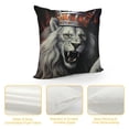 thumbnail image 4 of ARISTURING  Red Black Throw Pillow Covers Animal Lion and Lioness Decorative Pillow Cover Square Pillow Cases Cover with Zipper Outdoor Living Room Bed Sofa Pillow Covers, 4 of 5