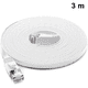 thumbnail image 1 of Cable de red de parche Ethernet RJ45 blindado plano Cat6, cables STP de enchufe plateado para enrutador de computadora de alta velocidad, redes LAN Ethernet, 1 of 8