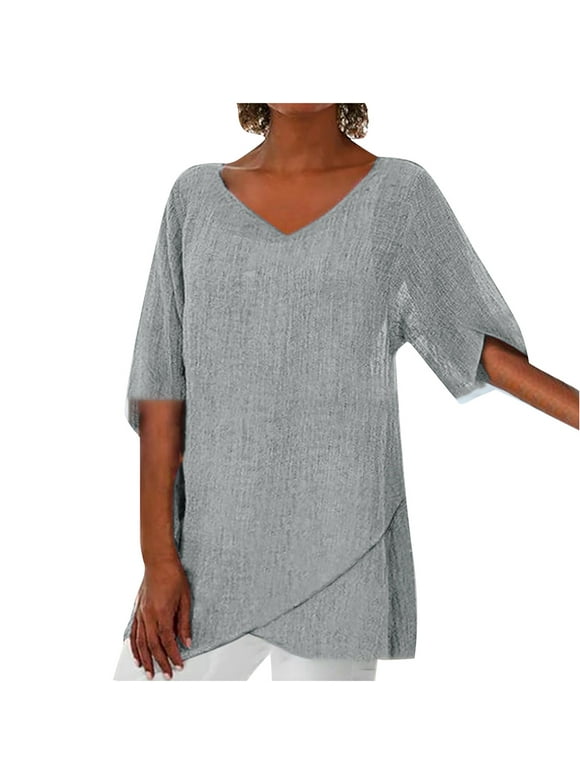 Elbow Length Sleeve Tops