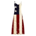 thumbnail image 5 of Women's Patriotic Star Print V-Neck Spaghetti Strap Maxi Dress, Casual 4th of July Summer Holiday Sundress for Women Multicolor e XXL, 5 of 8