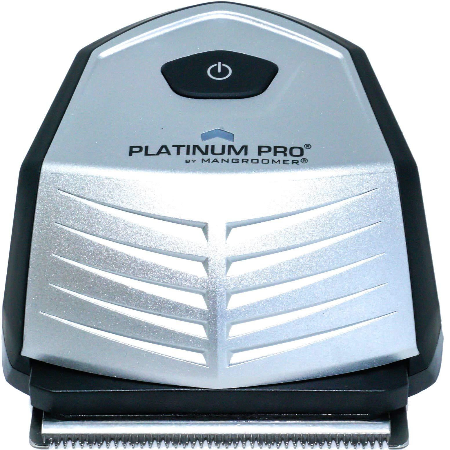 PLATINUM PRO by MANGROOMER - New Self-Haircut Kit and Advanced Hair Clippers With Lithium MAX Battery, 9 Length Guards and included Bonus Storage Case!