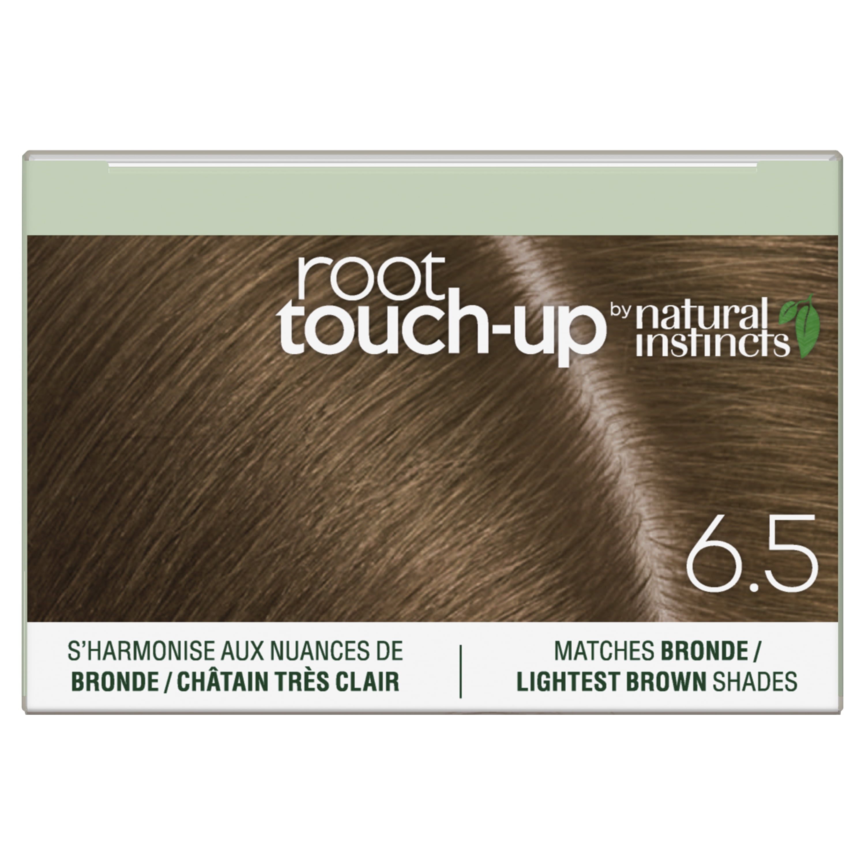 (2 pack) Clairol Root Touch-Up by Natural Instincts Hair Dye, Ammonia-Free Permanent Hair Color, 6.5 Bronde,1 Application