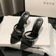 thumbnail image 1 of Sandalias de mujer con punta abierta y tacón alto de marca con diamantes de imitación transparentes, novedad de verano de 2024, zapatillas de lujo de moda para mujer, 1 of 5