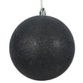 thumbnail image 1 of Vickerman Boule Pailletée Noire 10 Pouces Ornement, 1 of 3
